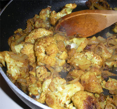 Cauliflower with Indian spices