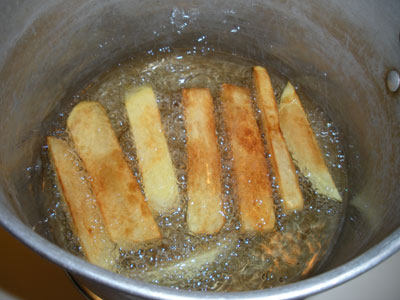 Potatoes cooking